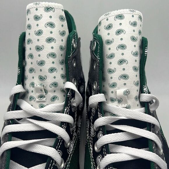 Converse Chuck Taylor All Star Hi Men’s Sz 10.5 Hacked Paisley Patterns Sneakers - Picture 5 of 10
